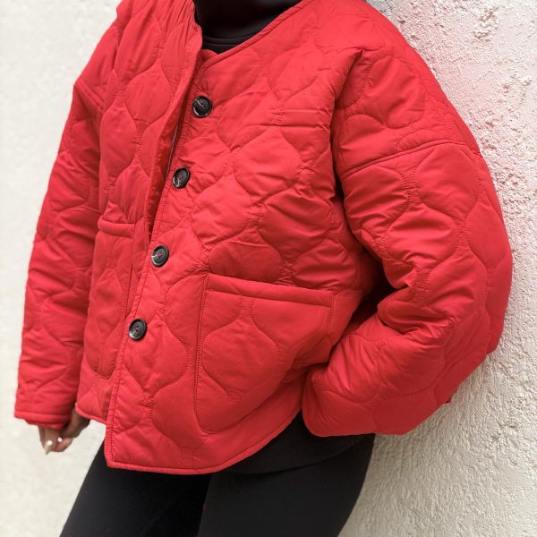 کاپشن استردار قرمز